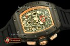 RM032 - Carbon/Rose Gold Flyback PVD/RU Asian 7750 28800