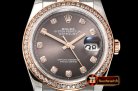 Rolex DateJust 36mm Jub Diam RG/SS Grey/Dm BP A2813