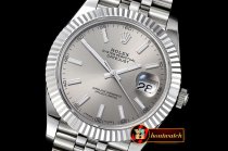 Rolex Datejust II DJ2 41mm Jub Flt SS/SS L.Grey Stick BP Asia 32