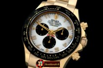 Replica Rolex Daytona 116528 YG/YG White Num A-7750 Sec@6