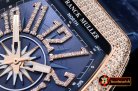 Franck Muller Vanguard Mens V45 Diams RG/LE/RU Blue Diam ABF A2824