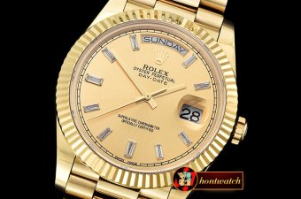 Rolex DayDate 40mm Flt YG/YG Gold Baug. Diam BP A2836