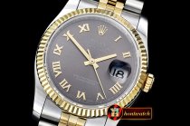 Rolex Datejust DJ 36mm Jub Flt YG/SS Dark Grey Rmn BP A3135 Mod