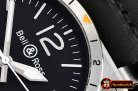 BELL & ROSS BR03-93 GMT 42mm Automatic SS/LE Black Asia 2836