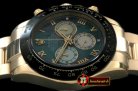 Replica Rolex Daytona 116528 YG/YG M-Green Roman A-7750 Sec@6