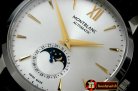 MB057C - Star Calendar Moonphase SS/LE White M-9105