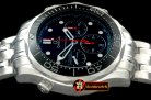 Replica Omega Seamaster Pro 300M Chrono SS/SS Black A-7750