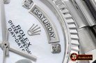 Rolex Daydate 36mm Flt SS/SS White MOP Diam BP Swiss 2836