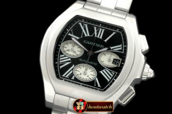 Replica Cartier XXL Roadster Chrono SS/SS Black 7753