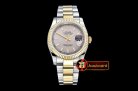 Rolex Datejust DJ 36mm Oyst Flt YG/SS Light Grey Sticks BP A3135