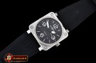 Replica BELL & ROSS BR03-92 SS/RU Black/White Miyota 9015