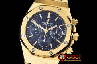 AP0358C - Royal Oak Chronograph Ref. 26320 YG/YG Blue A-7750