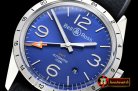 Bell & Ross BR123 GMT 24H SS/RU Blue Asia 2836 Mod