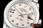 Rolex DateJust Ladies 28mm Pres Flt SS/SS Grey/St D BP A2671