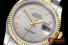 Rolex Datejust DJ 36mm Jub Flt YG/SS Light Grey Rmn BP A3135 Mod