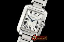 Cartier Tank Anglaise Ladies SS/SS White/Roman GSF Swiss Quartz