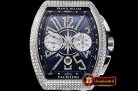 Franck Muller Vanguard Chronograph 44mm Diams SS/LE/RU Blue Asia 7750