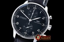 IWC Portuguese Chrono SS/LE Blk/Blk ZF A-7750