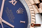 Rolex Datejust DJ 36mm Jub Flt RG/SS Blue Roman BP A3135 Mod
