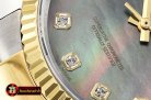 Rolex Datejust DJ 36mm Oyst Flt YG/SS Black MOP Diams BP A3135 M