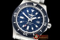 Breitling SuperOcean 44 Stainless SS/RU Blue/Stk GF Asia 2824