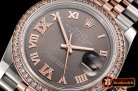 Rolex DateJust 36mm Jub Diam RG/SS Grey/Rmn/Dm BP A2813