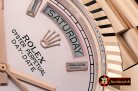 Rolex DayDate 40mm Flt RG/RG Rose Gold Baug. Diam BP A2836