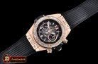 Hublot Big Bang Unico 45mm WDIAM/RG/RU Black V2 Asia 7750 Mod