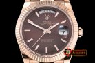 RDD0195D - DayDate 228206 RG/RG Brown Stick BP Swiss 2836