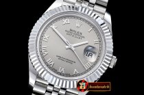 Rolex Datejust II DJ2 41mm Jub Flt SS/SS Grey Roman BP A3235 Mod