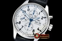 IWC Pilot Chrono "150 Years" 377725 SS/LE White ZF A7750