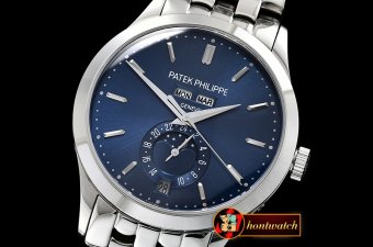Patek Philippe Complication GMT Moonphase 5396G SS/SS Blue MY9015