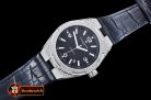 VACH. CONSTANTINE Overseas Ref.47074 Diams SS/LE Black MY8215 Mo