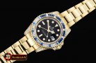 Rolex GMT II Blue/Wht Rubies YG/YG Blk BP A3186 Mod
