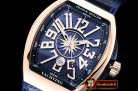 Franck Muller Vanguard Mens V45 RG/LE/RU Blue ABF A2824