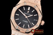Audemars Piguet AP Royal Oak 37mm Frosted RG/RG Black JHF MY9015