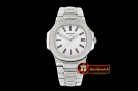 Patek Philippe Nautilus Mens 40mm Diams SS/SS White Sticks MY9015 Mod