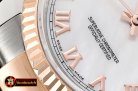 Rolex Datejust DJ 36mm Oyst Flt RG/SS White MOP Roman BP A3135 M