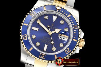 Rolex Submariner 116613 Cer YG/SS Blue Diam GMF A2836