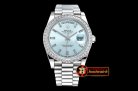Rolex DayDate 228206 SS/SS Ice Blue Diam Baug BP A3255 Mod
