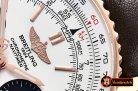 Breitling Navitimer B01 RG/LE White/Black JF A7750 Mod
