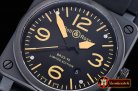 Replica Bell & Ross BR03-92 Limited Ed. PVD/RU Black/Org Miyota