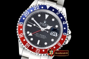 Rolex GMT II Ref.16710 Pepsi SS/SS Black BP Asia 3186 Mod