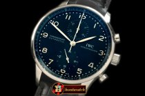 IWC0288 - Portuguese Chrono SS/LE Blk A-7750 New Improved