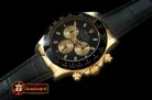 Replica Rolex Daytona 116528 YG/LE Blk Stk Roman A-7750 Sec@6