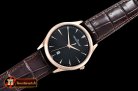 Jaeger Le Coultre Master Ultra Thin Date RG/LE Black ZF 1:1 MY9015 Mod