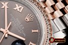 Rolex DateJust 36mm Jub Diam RG/SS Grey/Rmn/Dm BP A2813