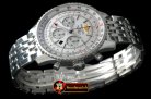 BSW0285A - Navitimer GMT SS/SS White A-7750