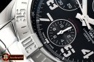 Breitling Avenger II Chronograph 43mm SS/SS Black GF A7750