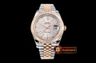 Rolex Datejust II DJ2 41mm Jub Flt RG/SS Light Grey Stk BP A3235